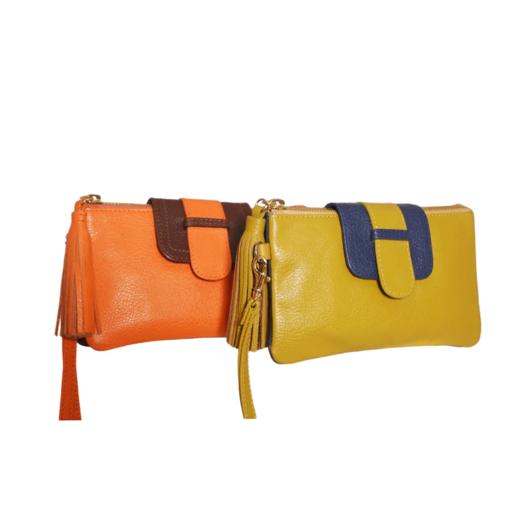 MYRNA: Leather Wallet/Wristlet