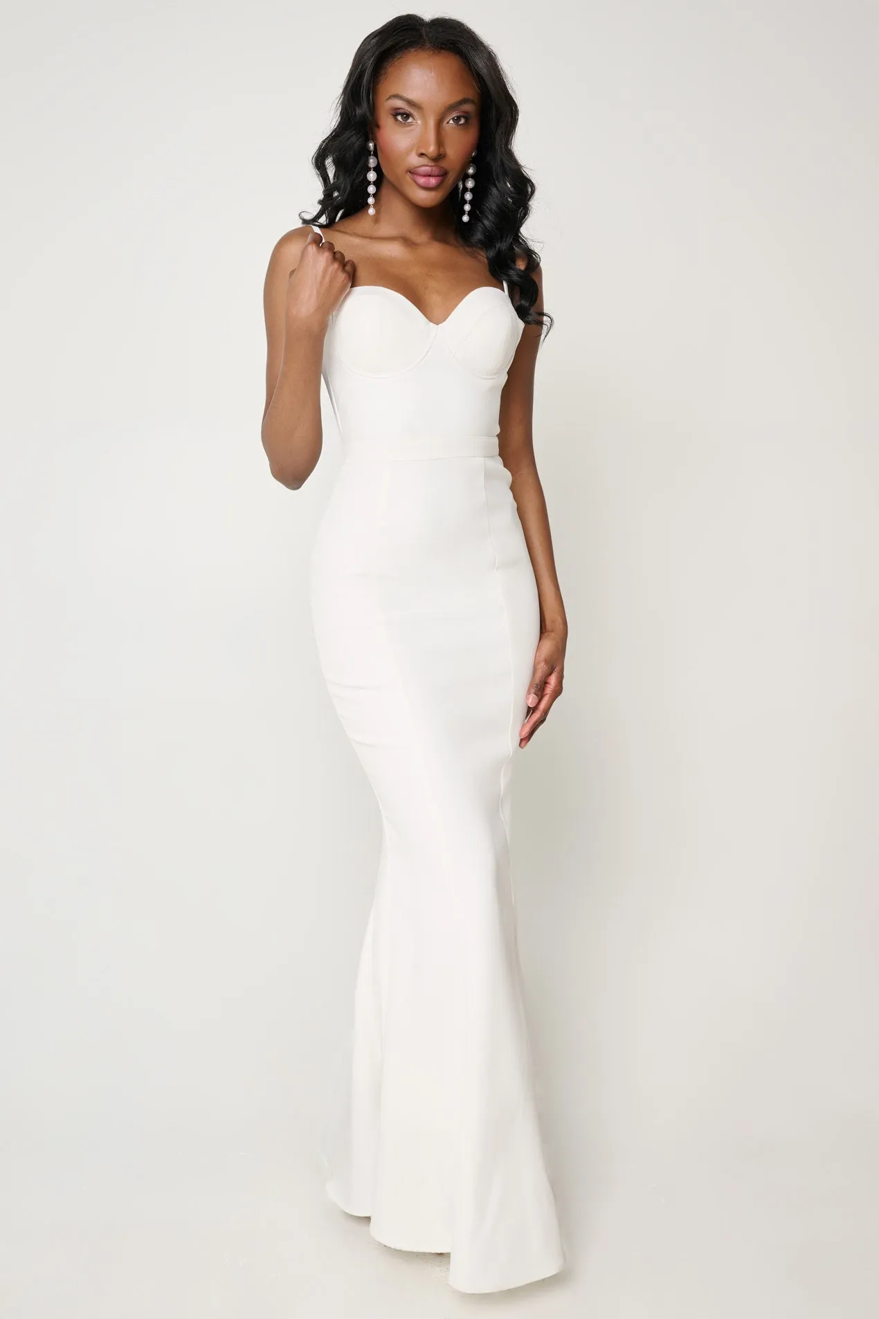 Natasha Gown in White by Elle Zeitoune - RENTAL