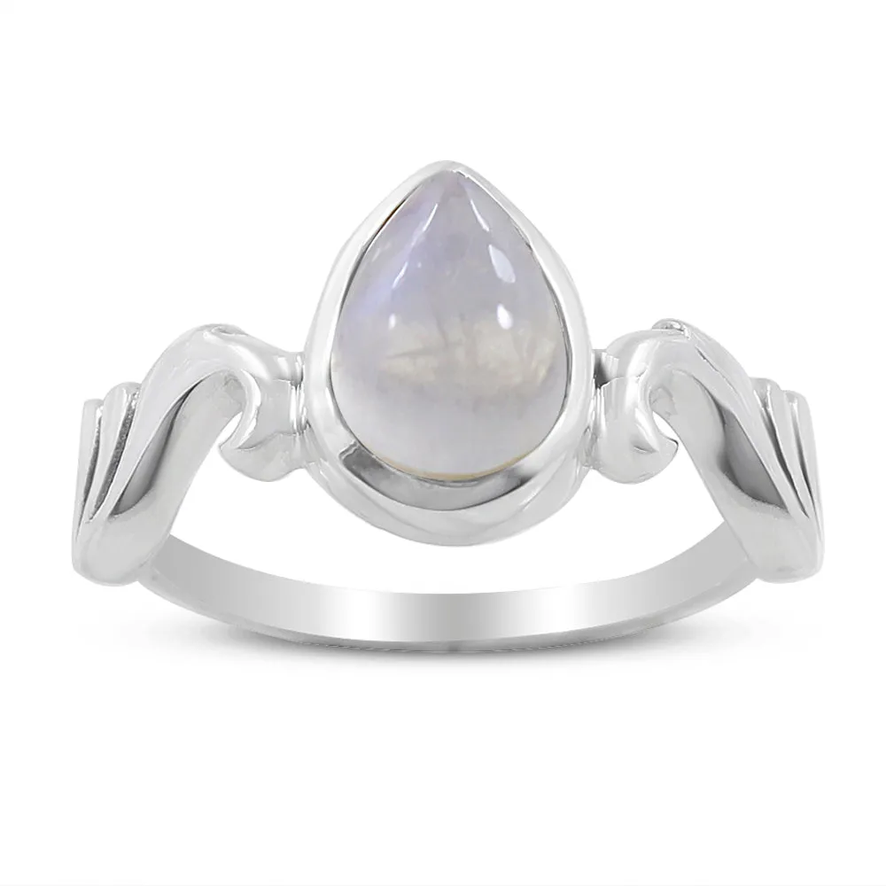 Natural Larimar Designer Silver Rings