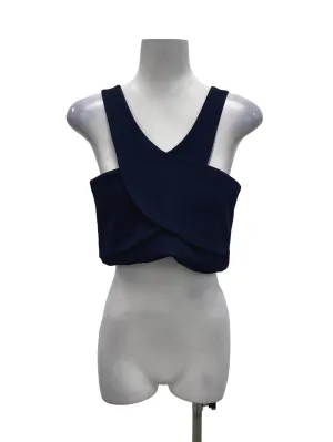 Navy Blue Cross Sleeveless Top