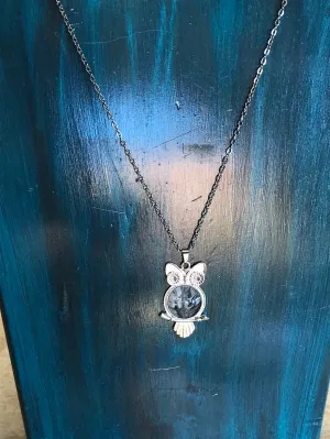 Necklace - Hand Painted Owl Pendent