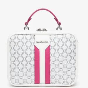 NeroGiardini White Patterned Camera Bag