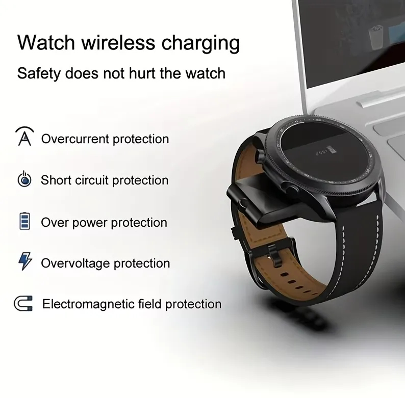 NEW 2 In 1 USB Type C Magnetic Wireless Charger Dock For Samsung Galaxy Watch 6 5 Pro 4 3 2 1 Classic Portable Fast Charging Station