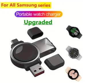 NEW 2 In 1 USB Type C Magnetic Wireless Charger Dock For Samsung Galaxy Watch 6 5 Pro 4 3 2 1 Classic Portable Fast Charging Station