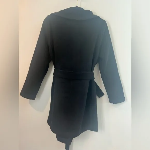 NEW BB Dakota Felt Cute Might Wrap Coat Size Small Black NWT