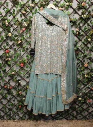 New Designer Pure Georgette Sharara Suit