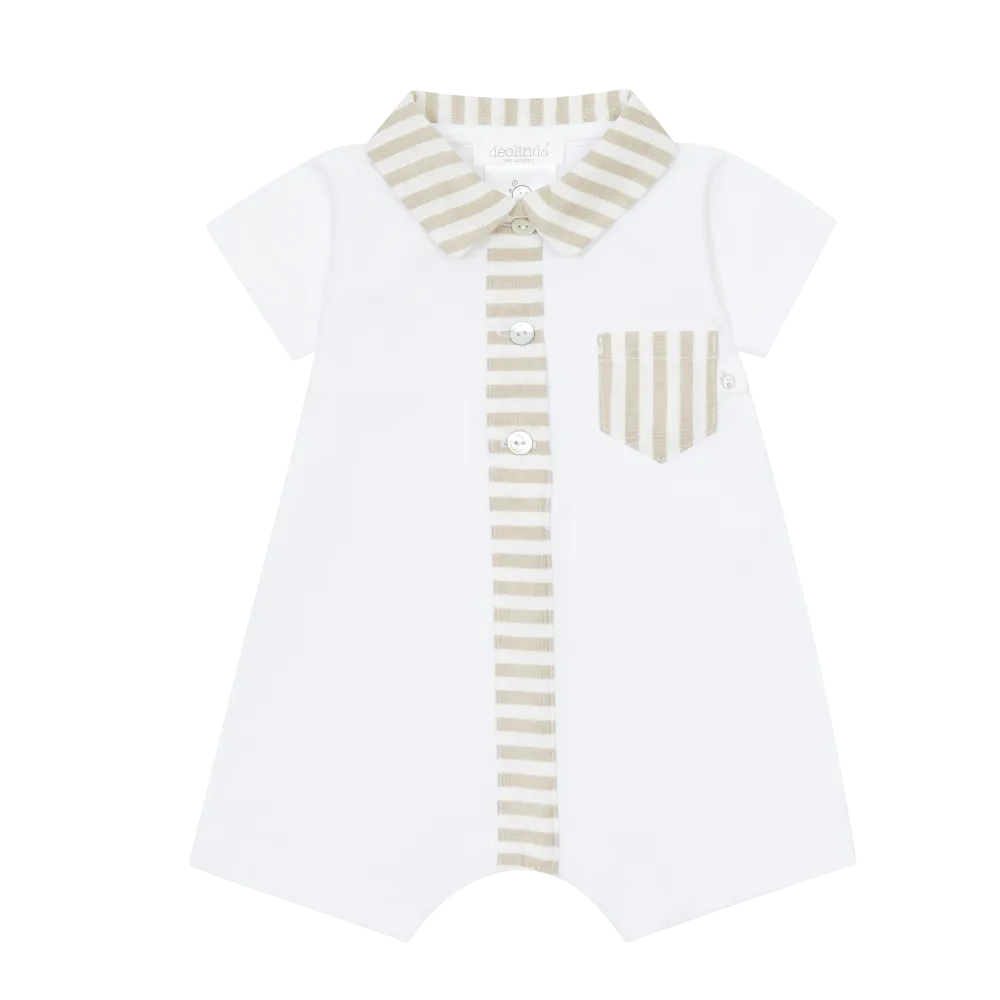 New In Deolinda Boys Espresso Romper