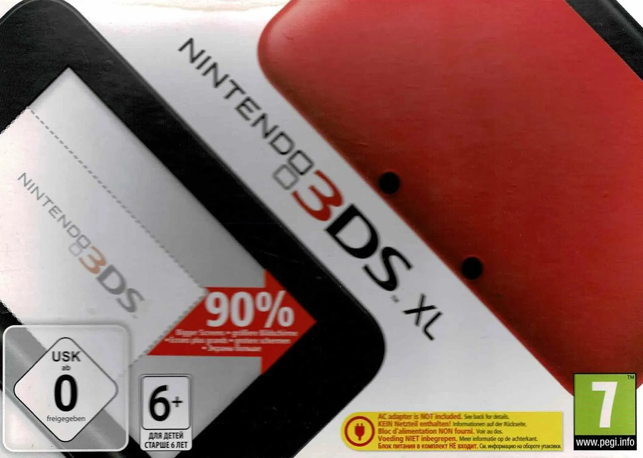 Nintendo 3DS Red & Black i æske (kosmetiske fejl)