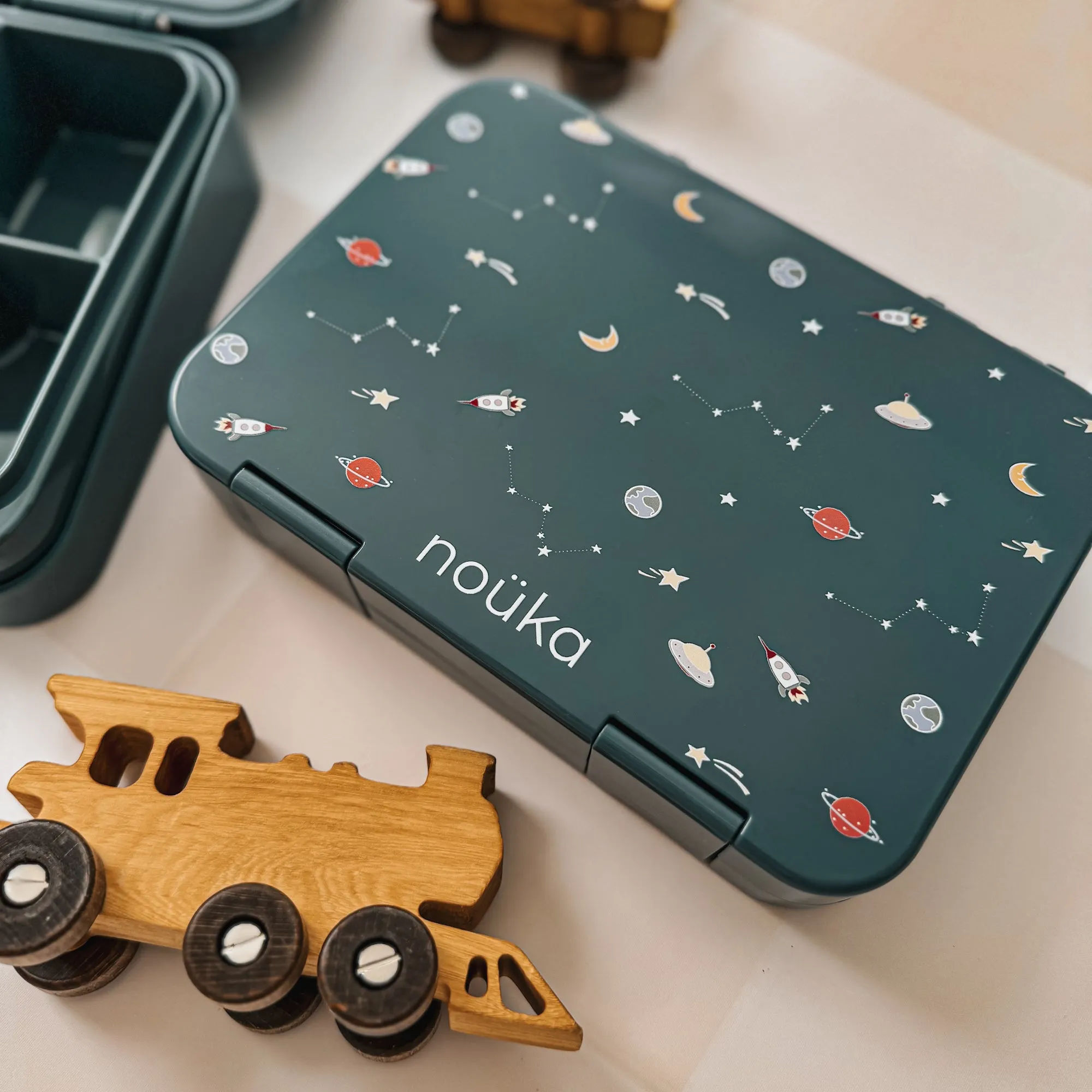 noüka Design Bento Lunch Box -  Space Travel (Min. of 2 PK, Multiples of 2 PK)
