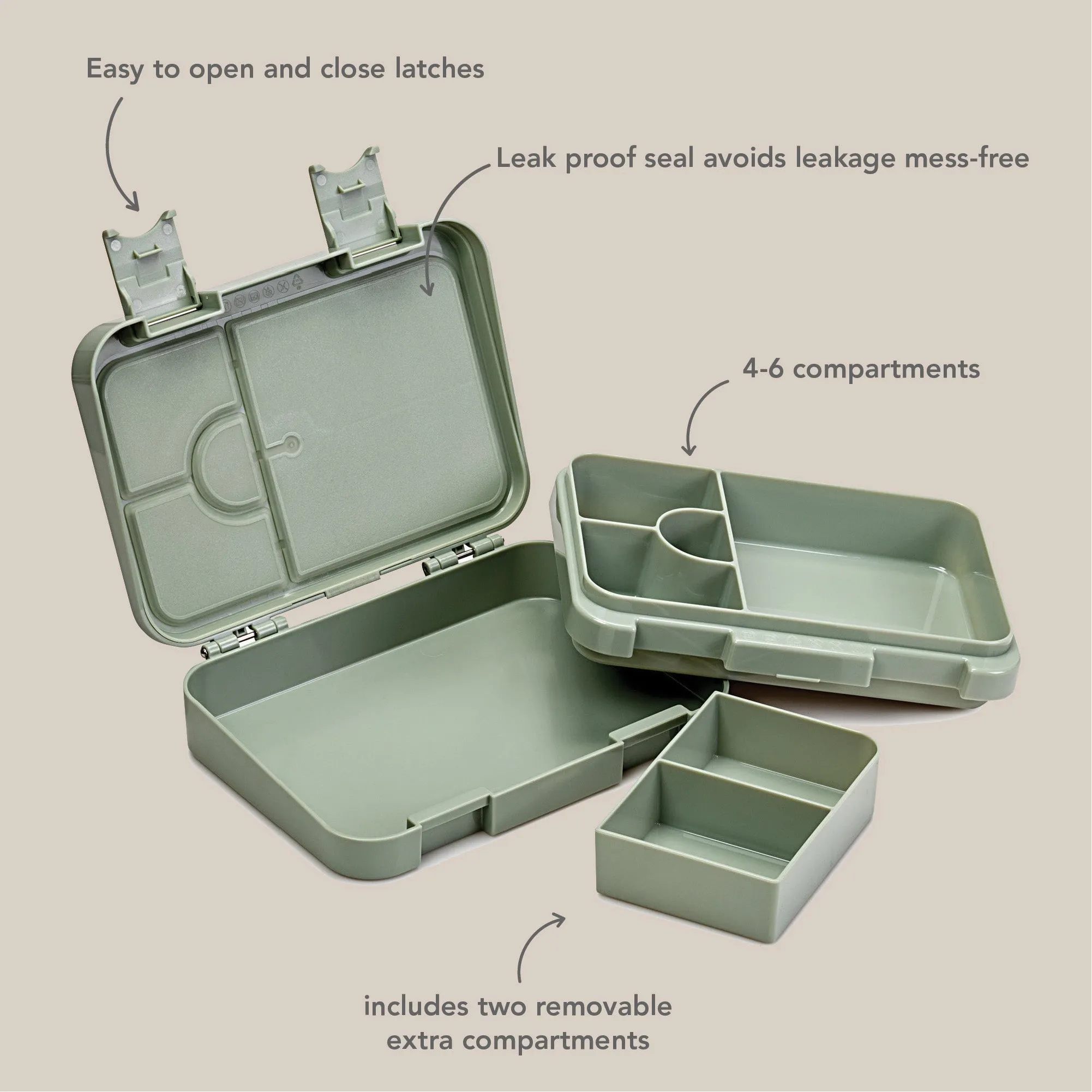 noüka Design Bento Lunch Box -  Space Travel (Min. of 2 PK, Multiples of 2 PK)