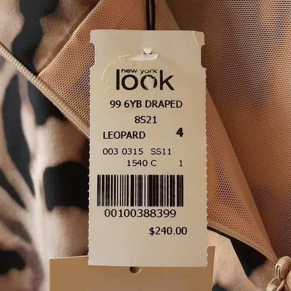 NWT, Yoanna Baraschi Vintage Draped Leopard Print Skirt