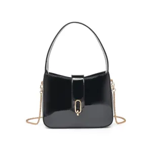 Paige Patent Crossbody Black