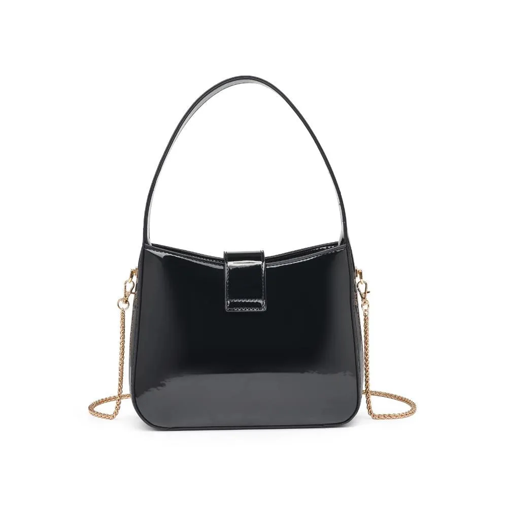 Paige Patent Crossbody Black
