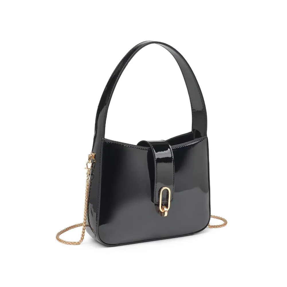 Paige Patent Crossbody Black