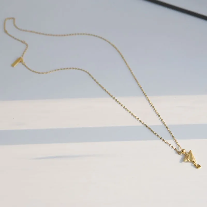 Paper Plane Necklace (Solid Silver)