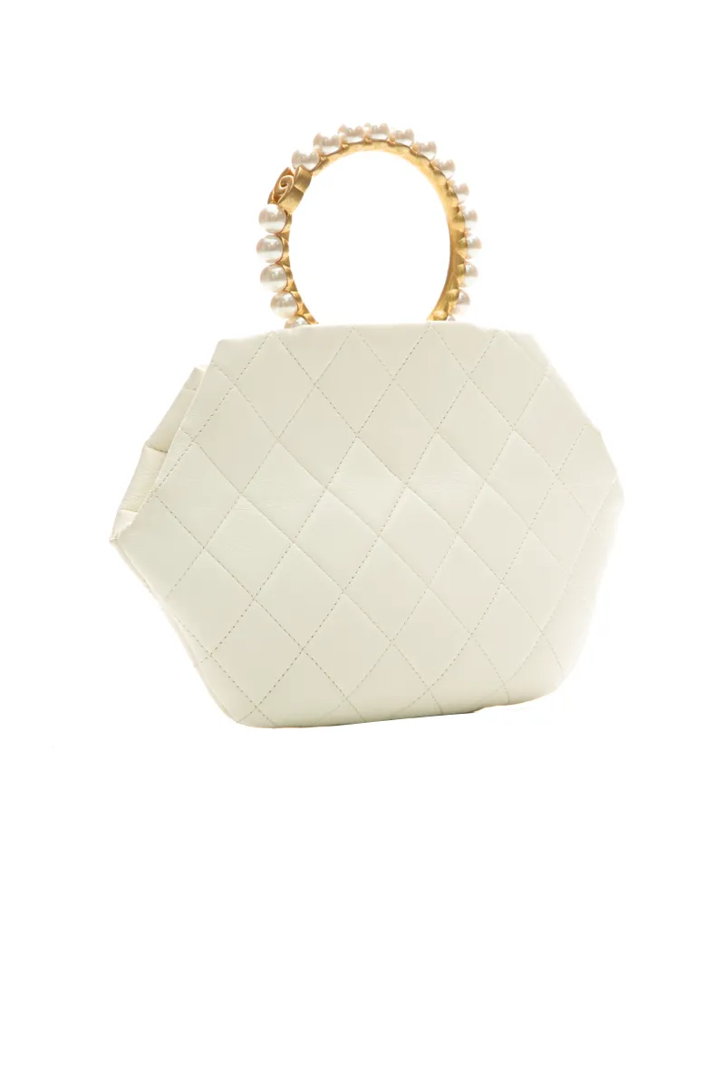 Pearl Crown Clutch Bag