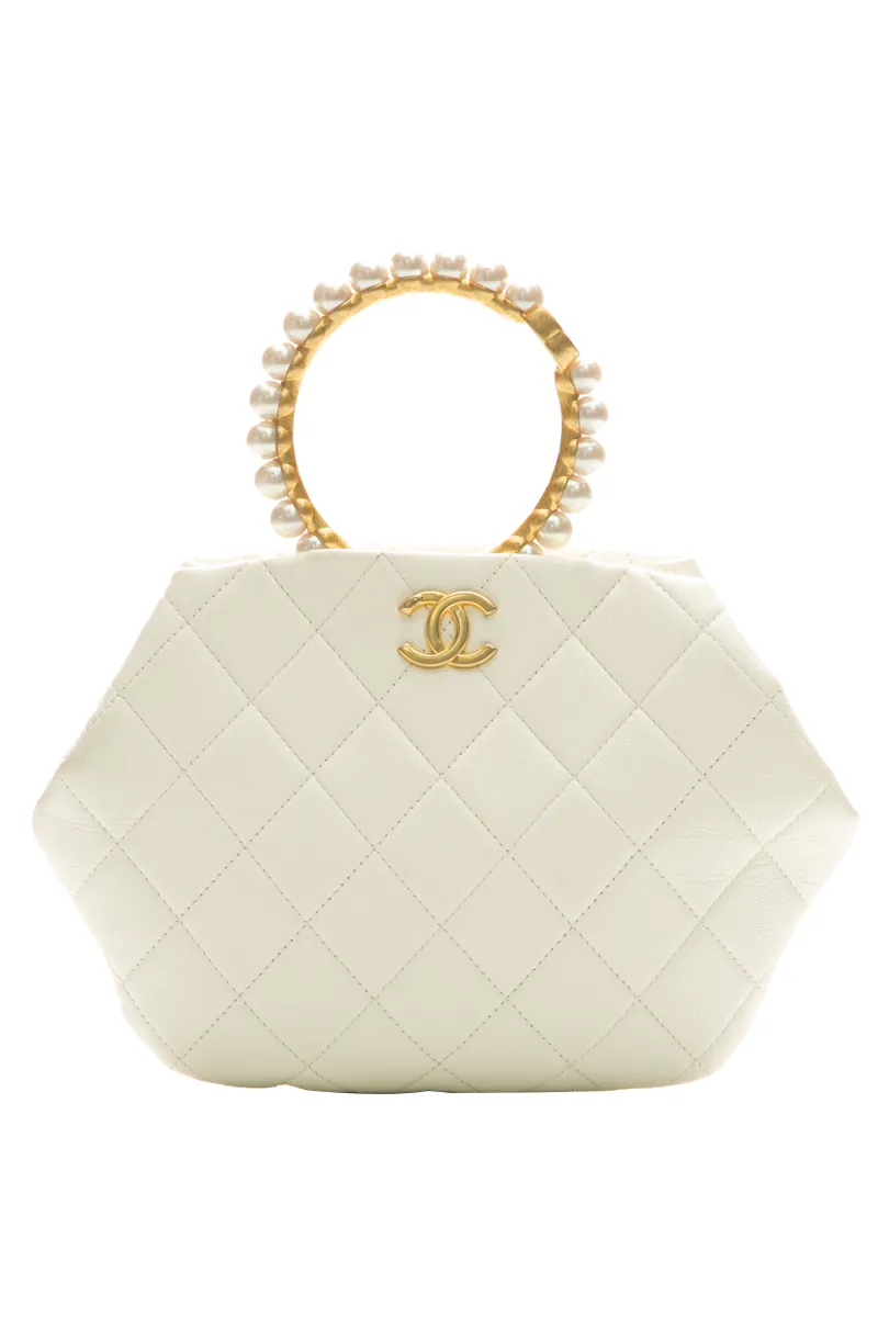 Pearl Crown Clutch Bag