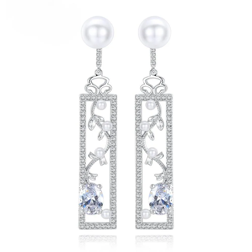 Pearl Vine Designer Earrings