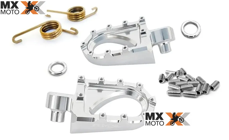 Pedaleira Drop BMS em Alumínio Polido para KTM 06 a 16 / HUSABERG 11 a 14 / HUSQVARNA14 a 16 / SHERCO 2012 em diante - 48185