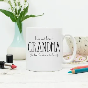 Personalised Best Grandma In The World Mug