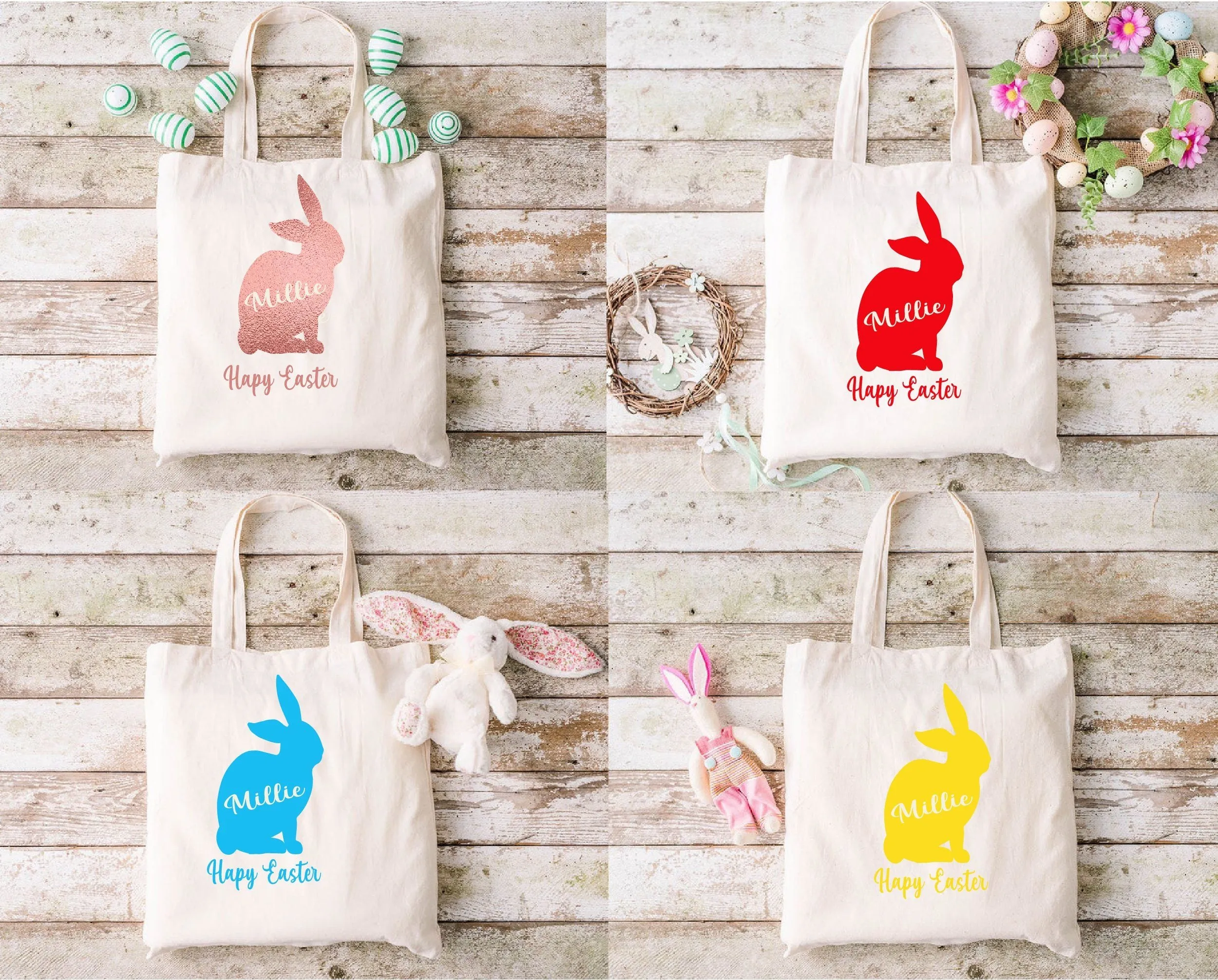 Personalised Easter Egg Hunt Bunny Bag