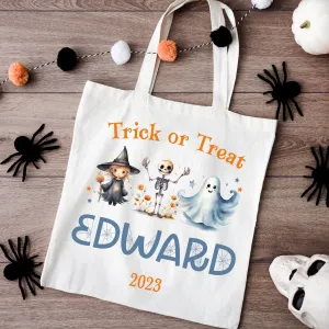 Personalised halloween tote bag