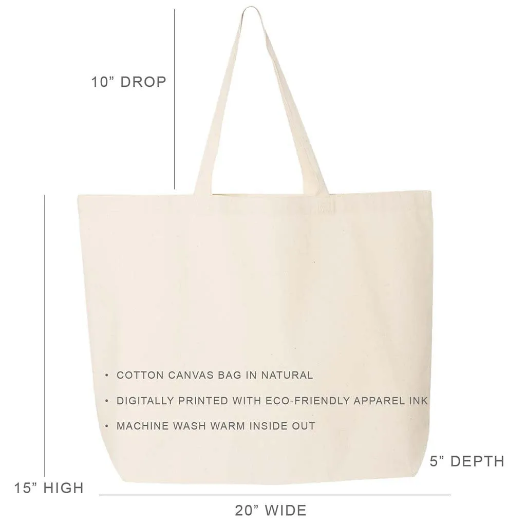 Phi Mu Sorority Printed on a Roomy Canvas Tote Bag
