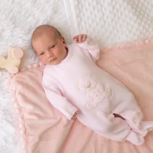 Pink Teddy Knitted Onesie