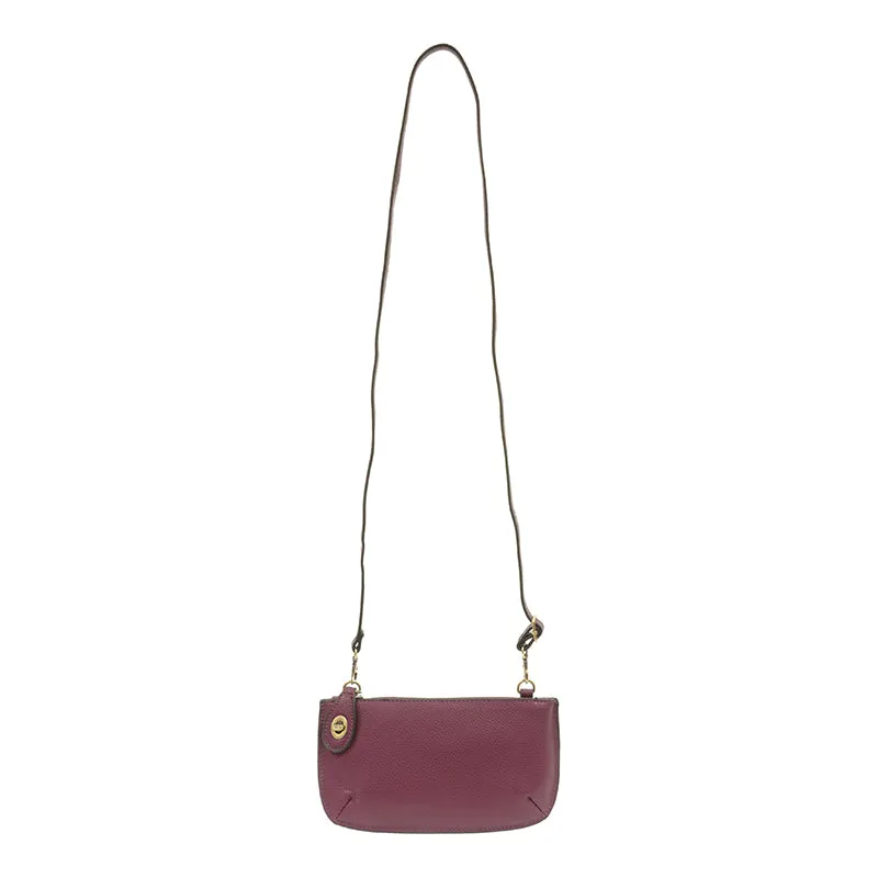 Plum Mini Crossbody Wristlet Clutch