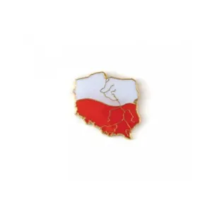 Polish Flag Contour - Lapel Pin