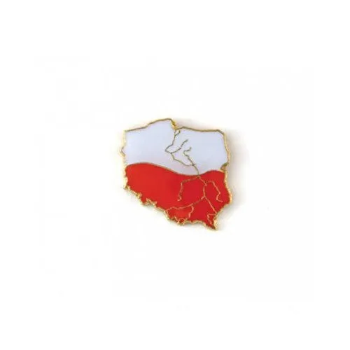 Polish Flag Contour - Lapel Pin