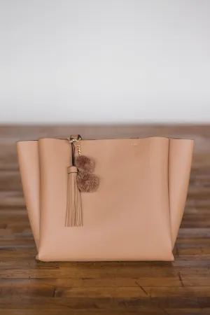 Pom Pom Tote - Sand