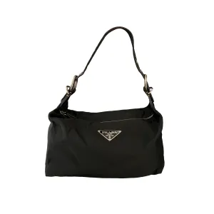 Prada Black Nylon Hobo Shoulder Bag