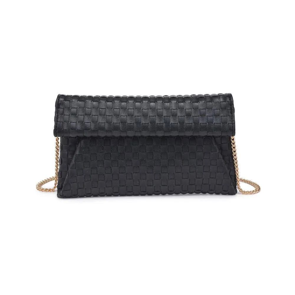 Priscilla Woven Clutch | Black
