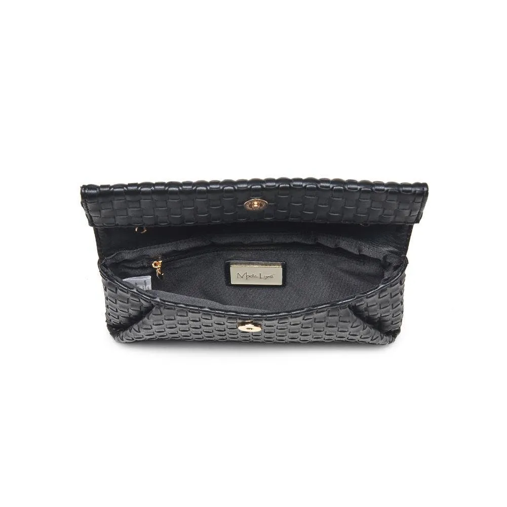 Priscilla Woven Clutch | Black