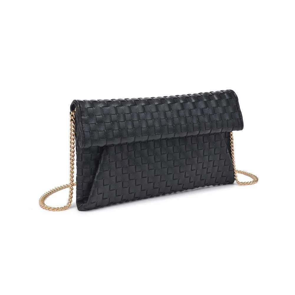 Priscilla Woven Clutch | Black