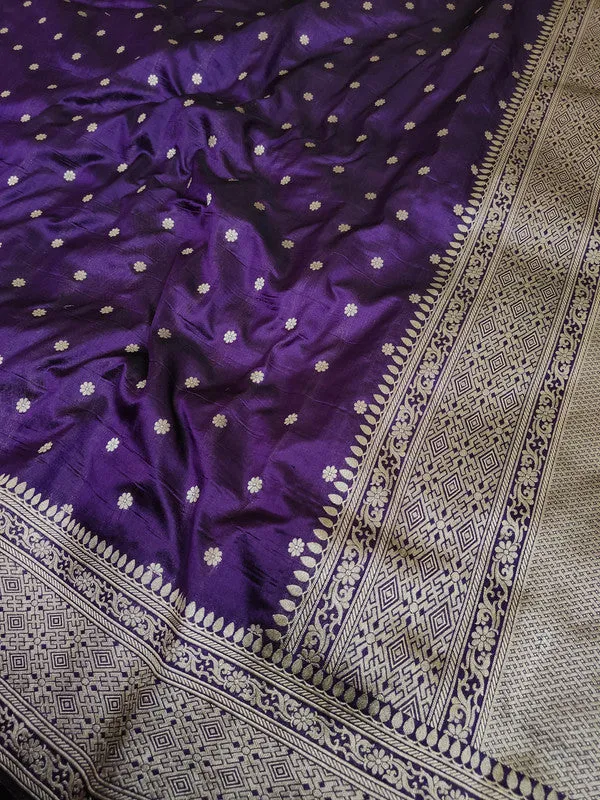 Pure Banarasi Handloom Khaddi Chiffon Georgette Silk Border Saree