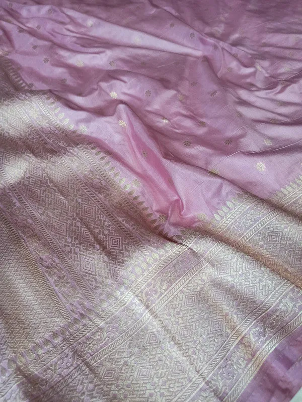 Pure Banarasi Handloom Khaddi Chiffon Georgette Silk Border Saree