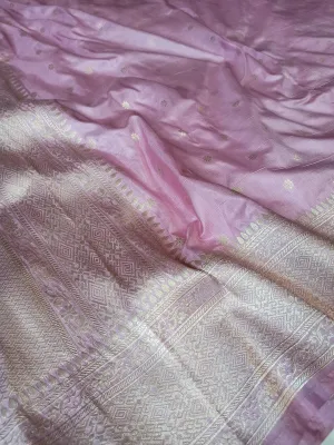 Pure Banarasi Handloom Khaddi Chiffon Georgette Silk Border Saree