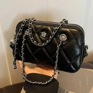 Quilted Chain Small Square Bag
