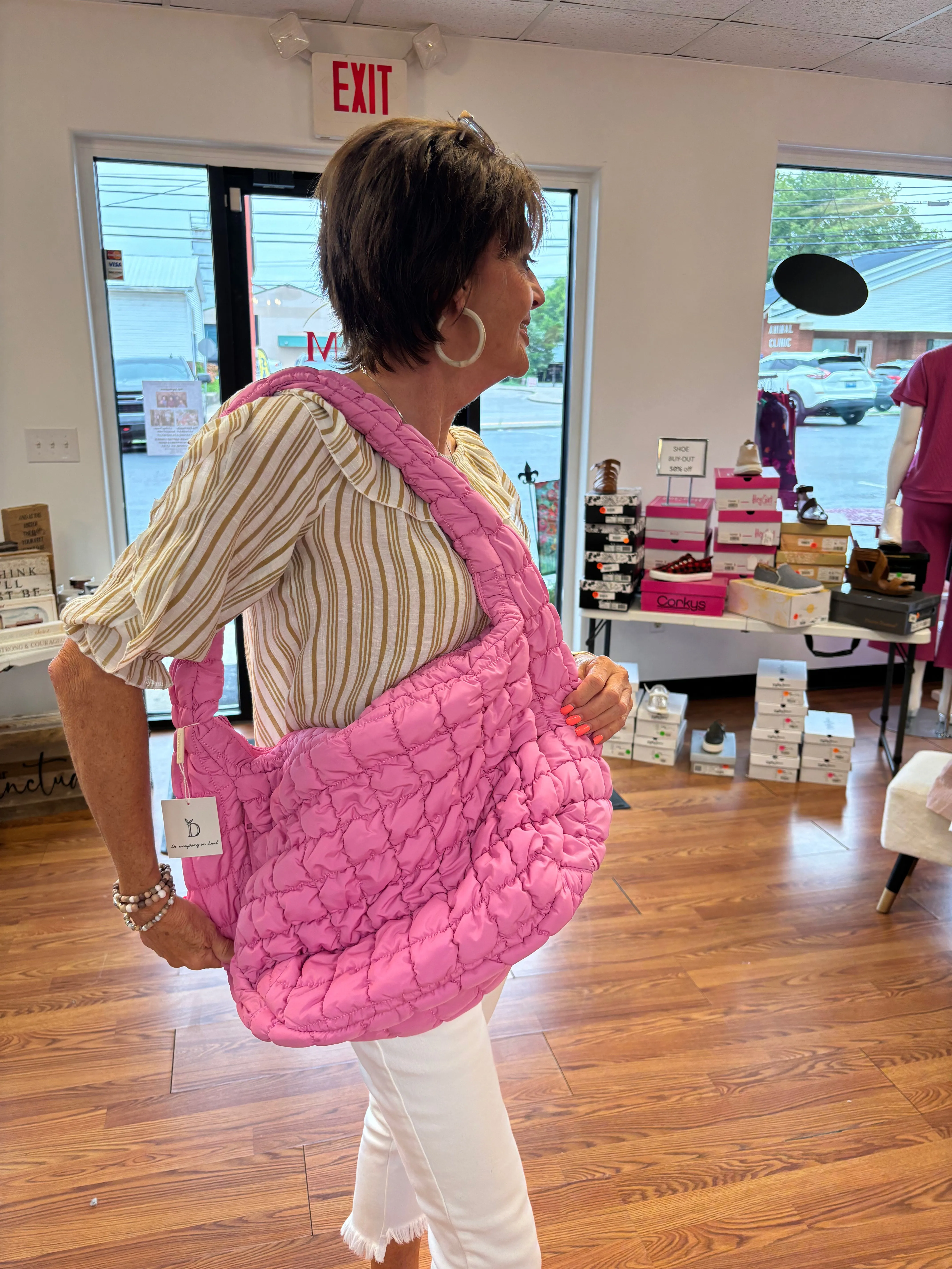 Quilted Puffer Hobo Bag
