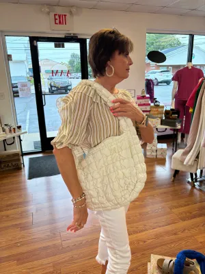 Quilted Puffer Hobo Bag