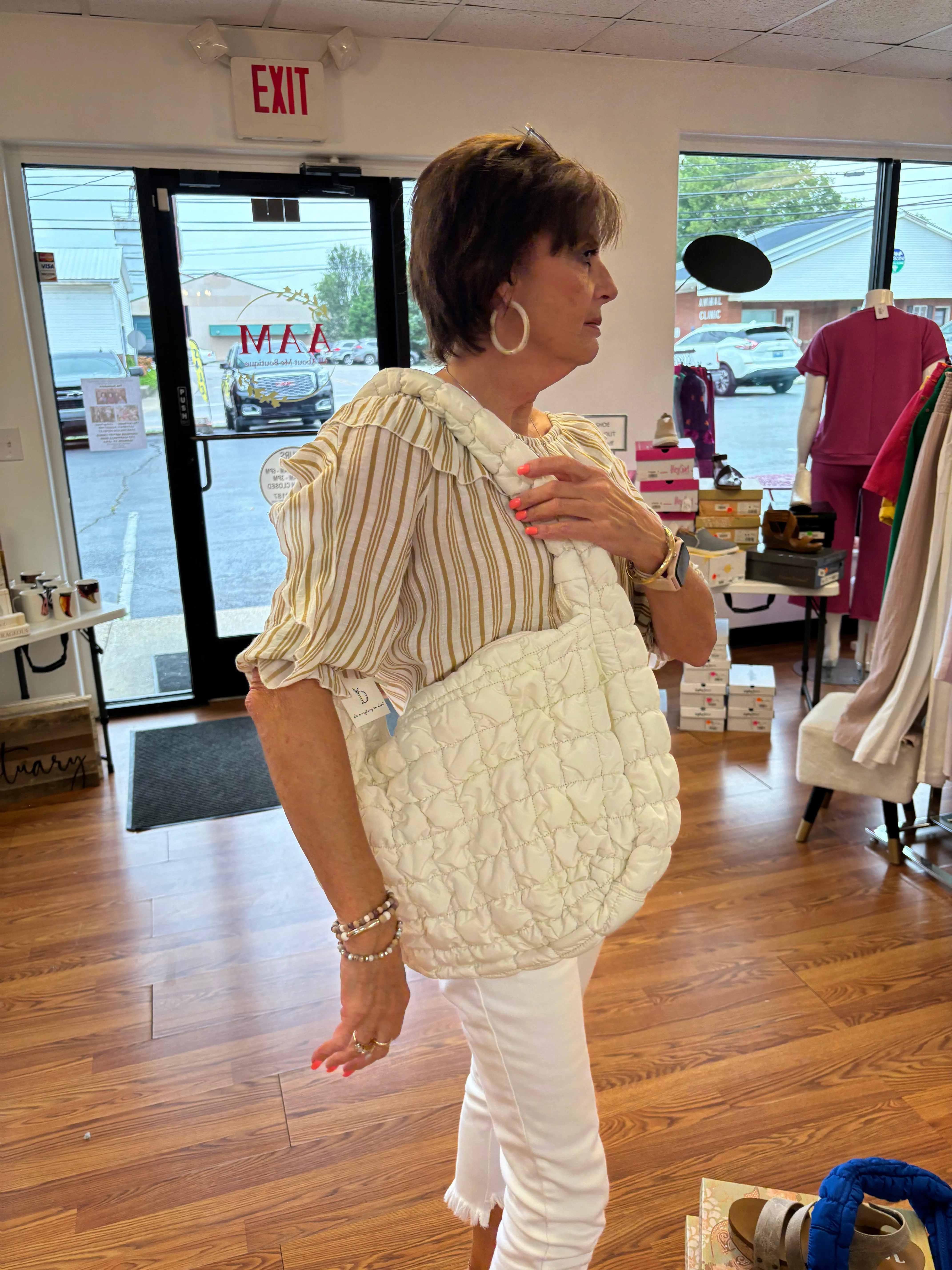 Quilted Puffer Hobo Bag