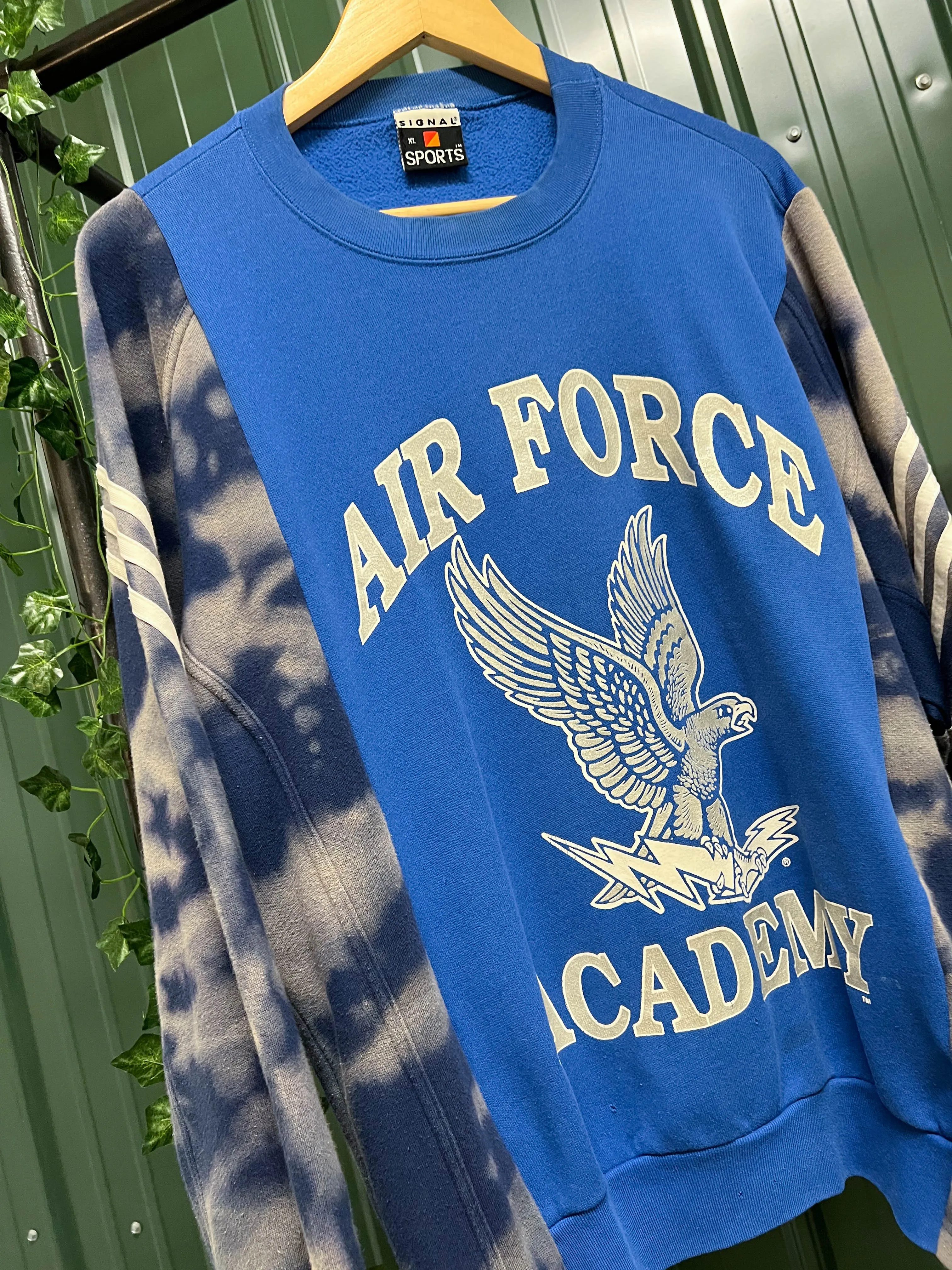 "1 of 1" Air-Force Adidas Patchwork Sweater (L)