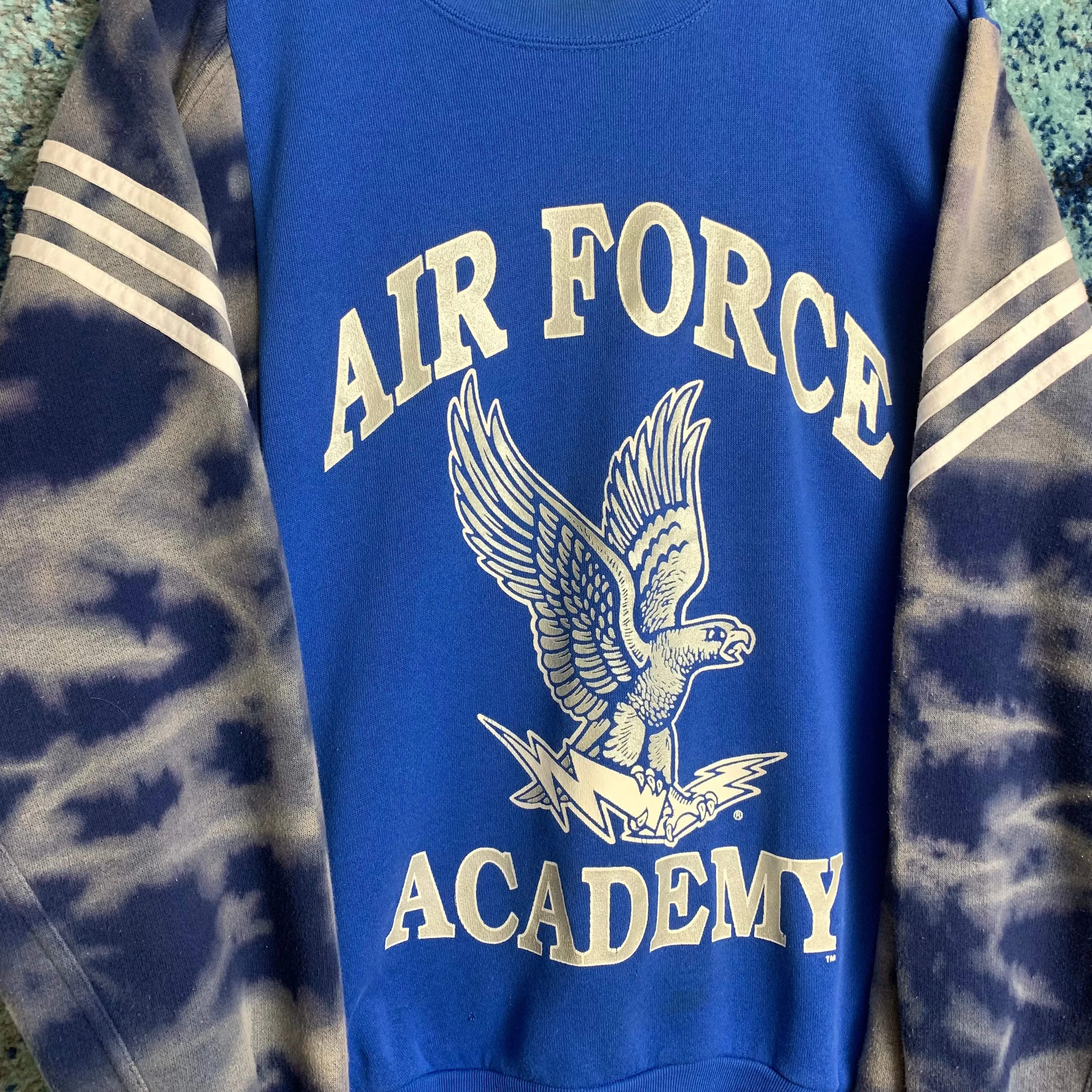 "1 of 1" Air-Force Adidas Patchwork Sweater (L)