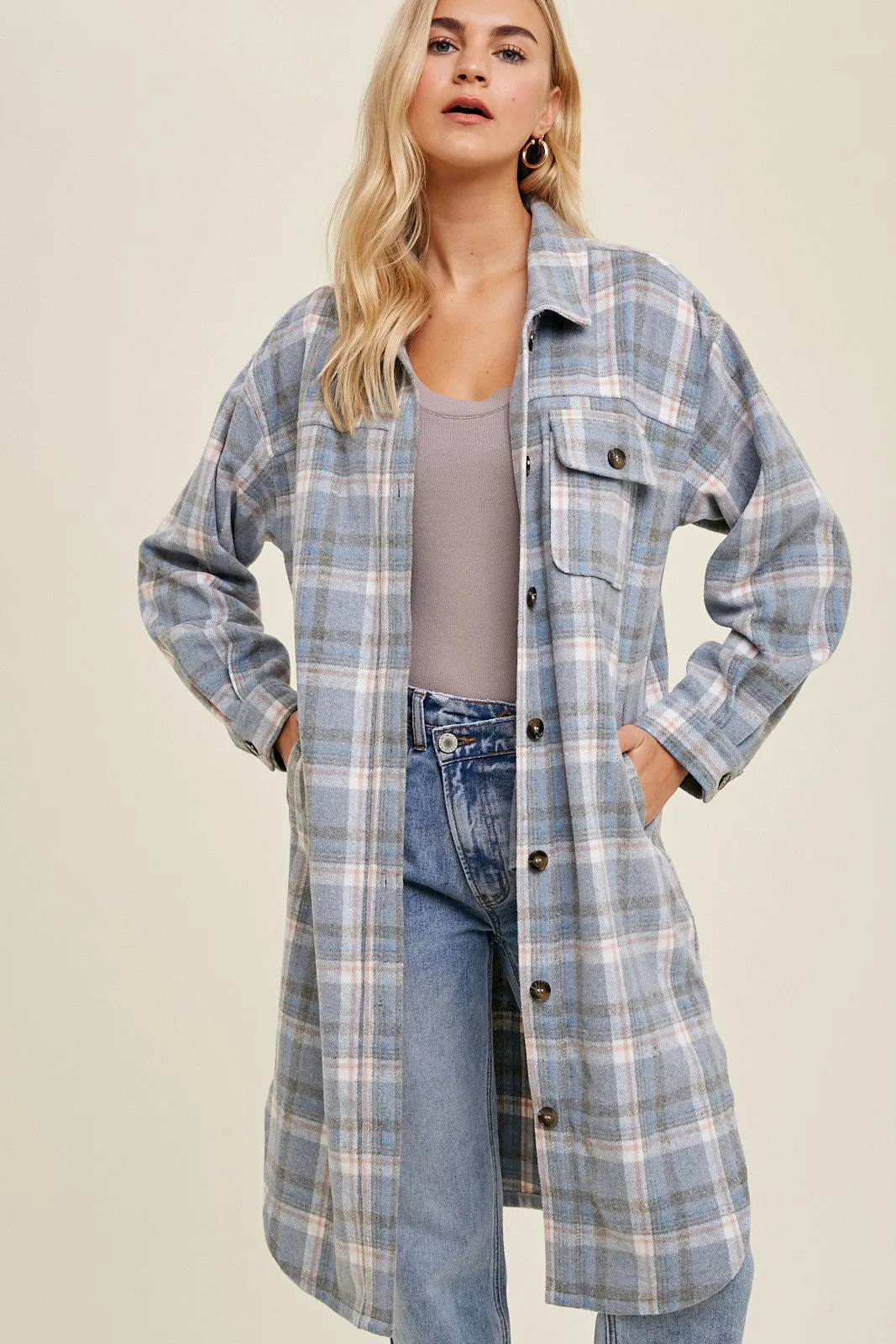 Rachel Flannel - Blue