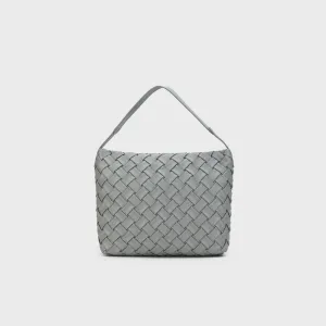Raquel Woven Shoulder Bag - Grey
