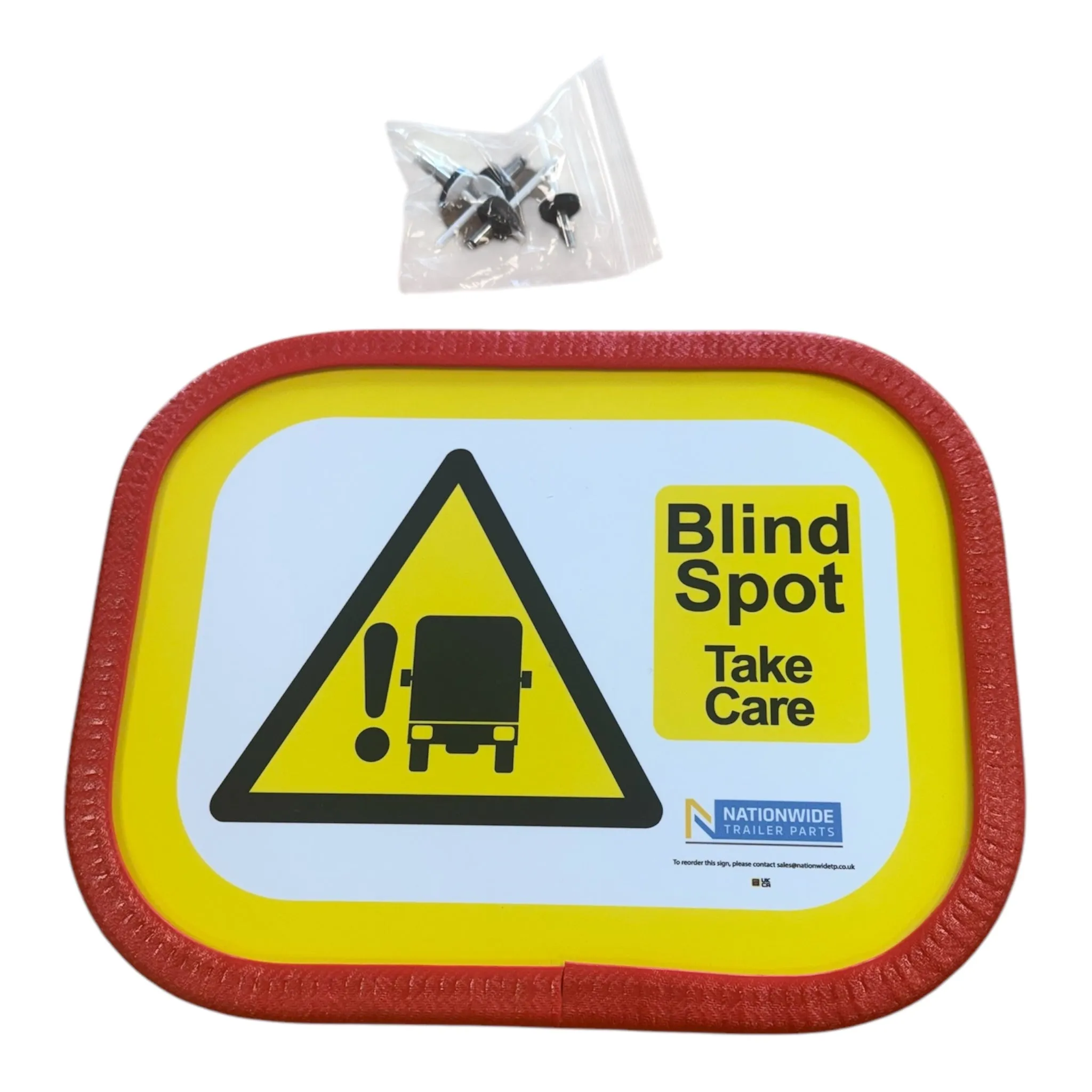 Rear Blind Spot 'Take Care' Signs