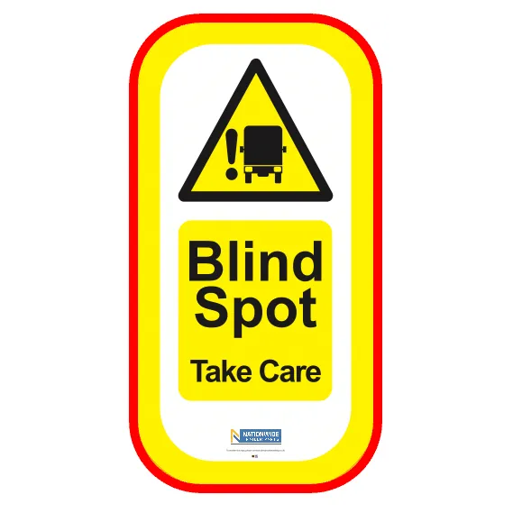 Rear Blind Spot 'Take Care' Signs