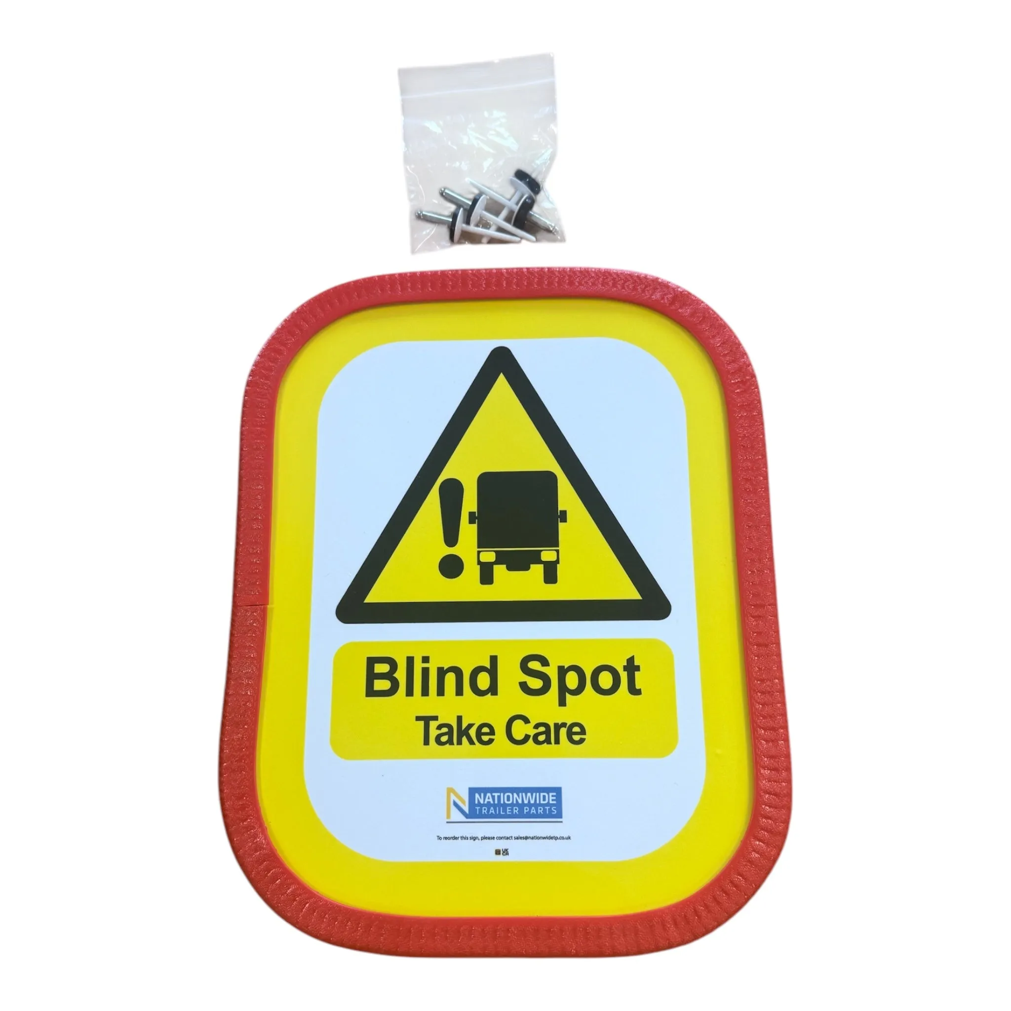 Rear Blind Spot 'Take Care' Signs